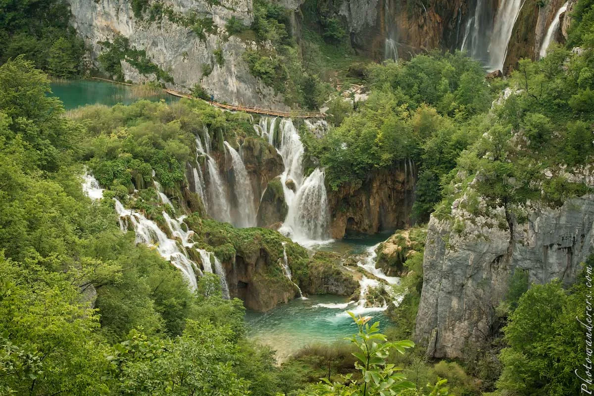 Plitvice Lakes, Croatia. Sixteen lakes connected by waterfalls