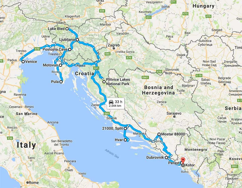 Trip map