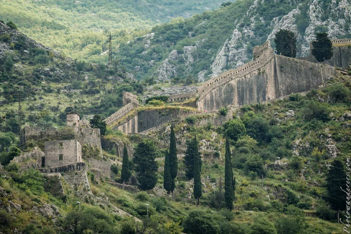 The walls of Kotor, Montenegro