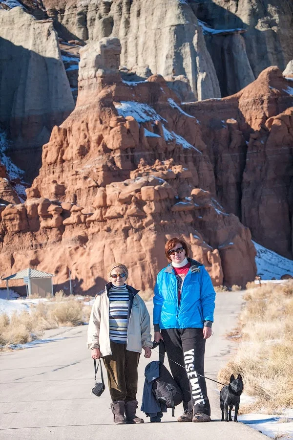 Returning to the base camp, Goblin Valley, Utah