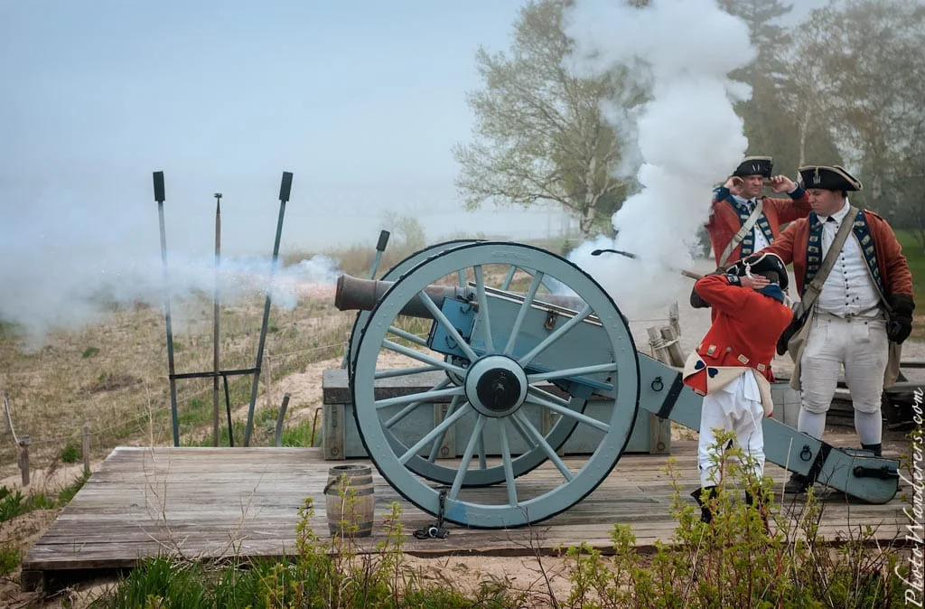 Then it fired. The little redcoat decided the tall one's chest was the safest place to be