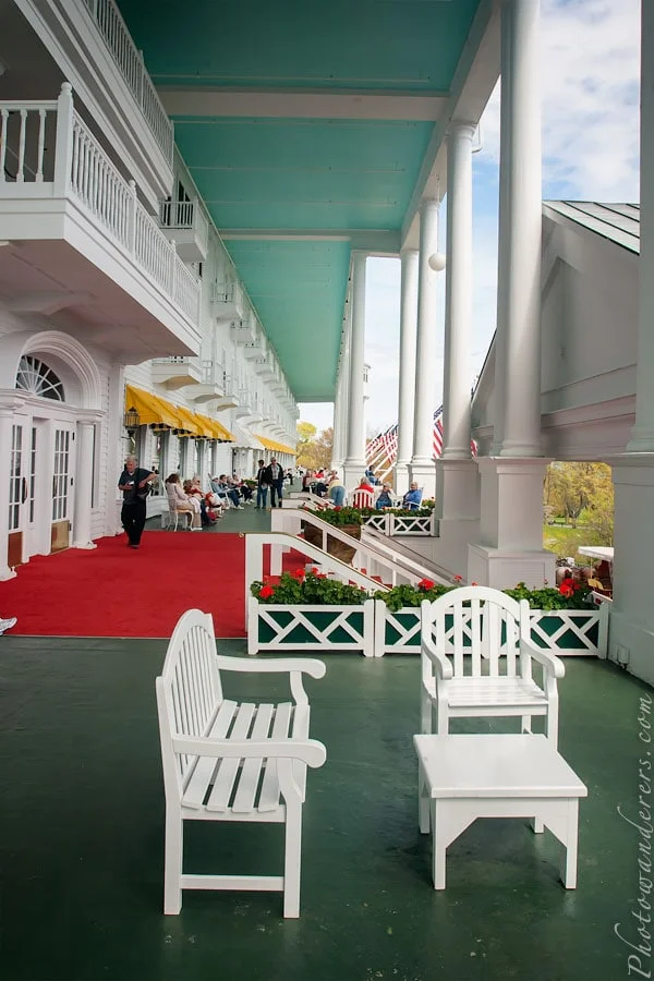 Grand Hotel porch, Mackinac Island, Michigan