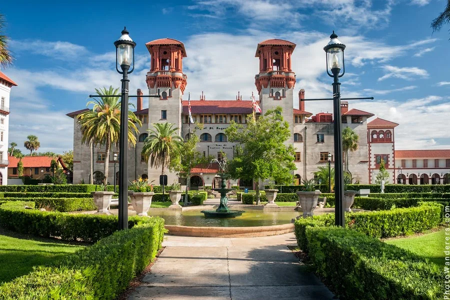 Interior of Lightner Museum former Alcazar Hotel courtyard café St. Augustine