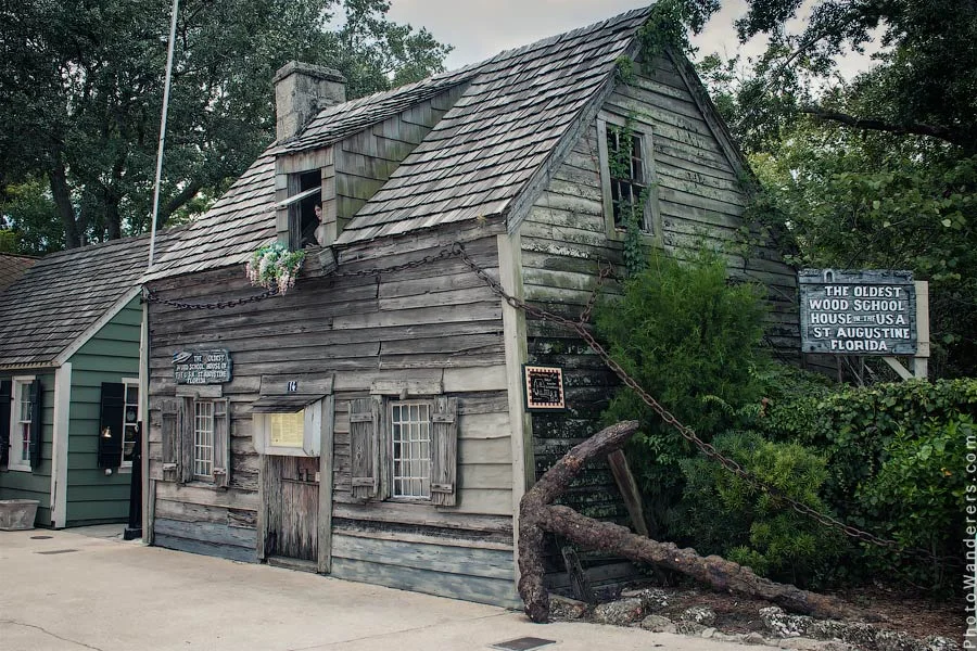 Oldest Wooden Schoolhouse exterior St. Augustine Florida