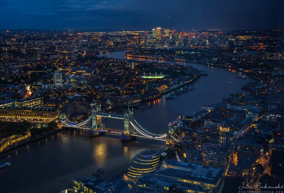 London from the Shard, midnight