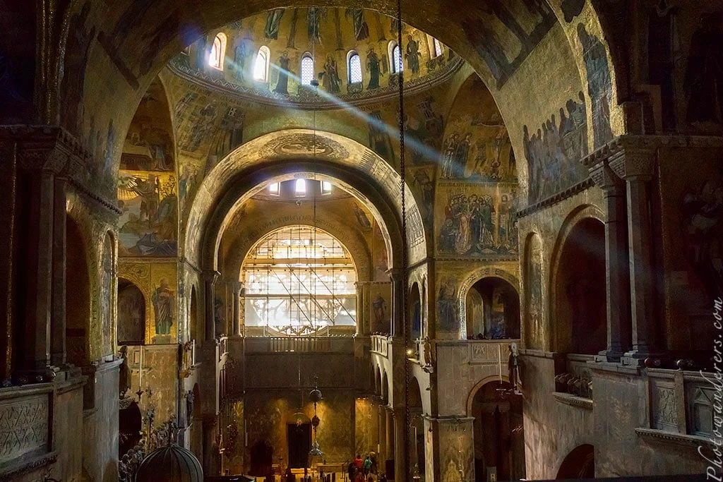 Golden arches inside St. Mark's Basilica, Venice