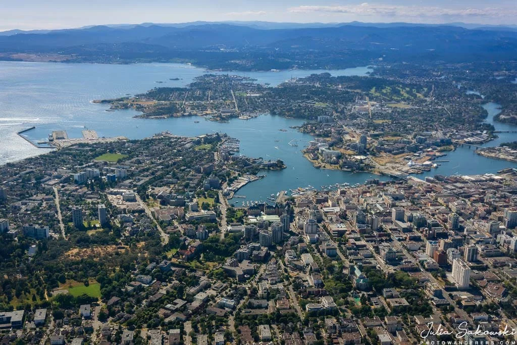 Downtown Victoria from the air