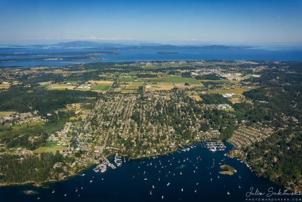 Brentwood Bay from the air