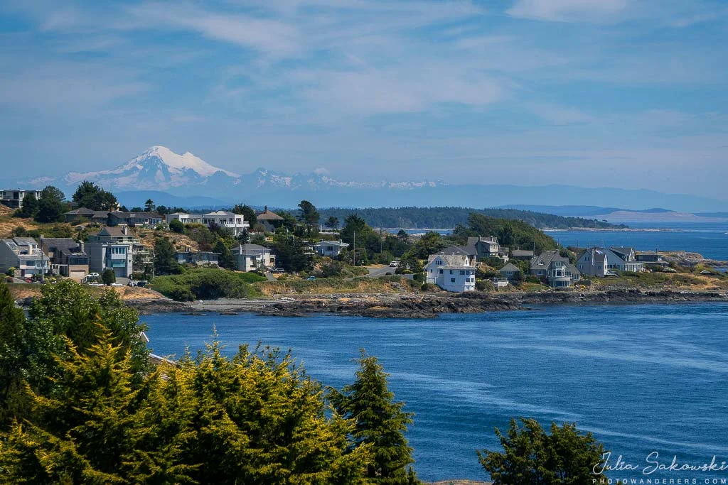 Gonzales Bay with Mt. Baker on the horizon